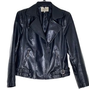 LingLuoFang Women's Faux Leather Zip Moto Biker Jacket, motorcycle like jacket